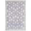 Hand Knotted Wool Area Rug in Dark Gray And Ivory