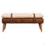 Banc en cuir Boucle Buffalo Hide, châtaignier