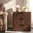 Modern Fluted Nightstand, 3-Drawer Nightstand with 1.97"-Thick Fluted Panels and Faux Marble Top, Brown Oak-831526126-831528167