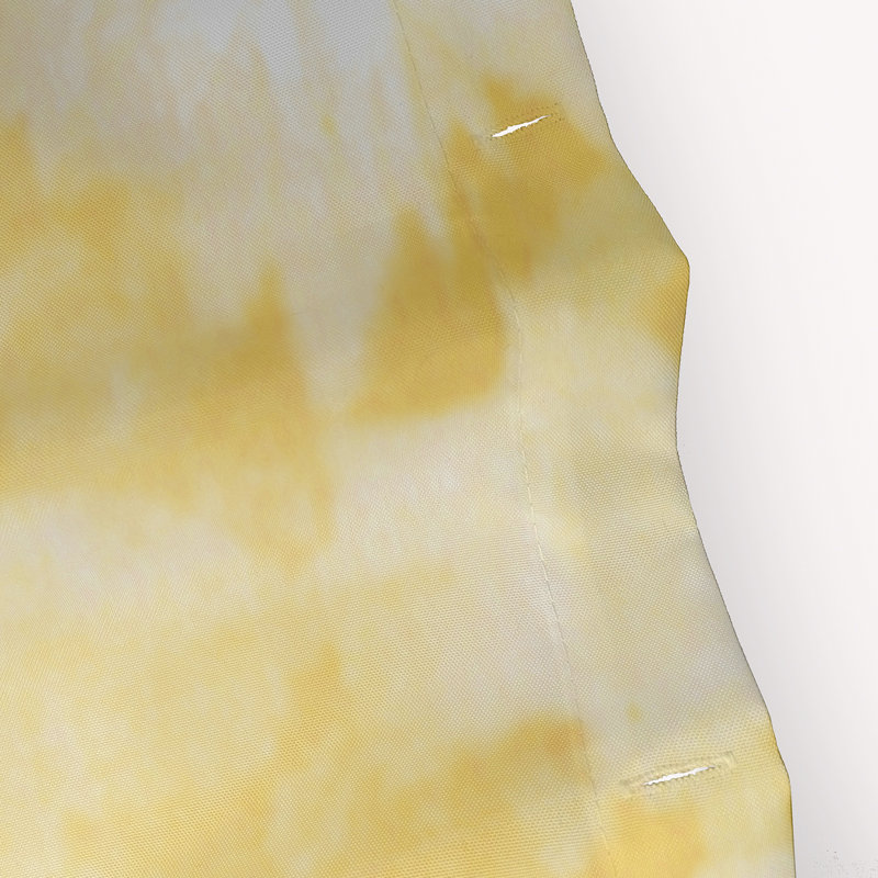 Rideau de douche simple à motif floral Pembrook, Jaune