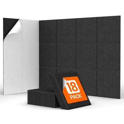 30 cm W Shiplap Wall Paneling in Matte Black  (18-pack)