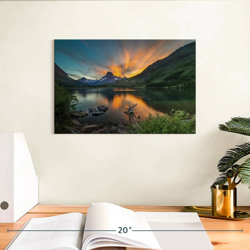 Alvord, lac Swift, courant, coucher de soleil, H 8 po x l 12 po