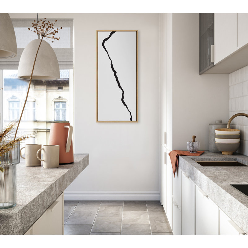 «Elevated Abstract Minimalist Mountain Landscape» par The Creative Bunch Studio, reproduction d'art sur toile encadrée