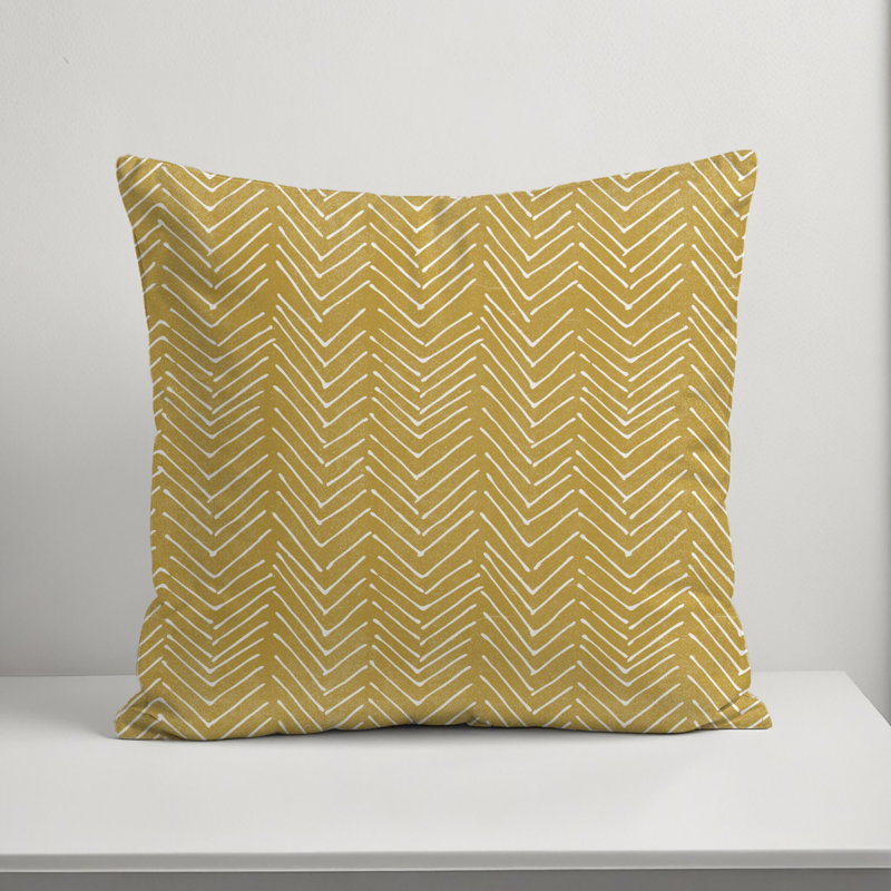  Housse et insert de coussin extérieur Scribble 14, Jaune, 16 po x 16 po