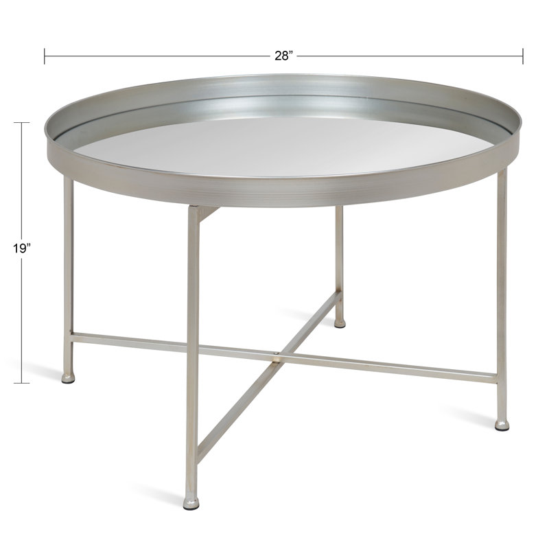 Table basse Dina, Miroir, Argent