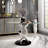 Beulah Round Glass Top Metal Base Dining Table