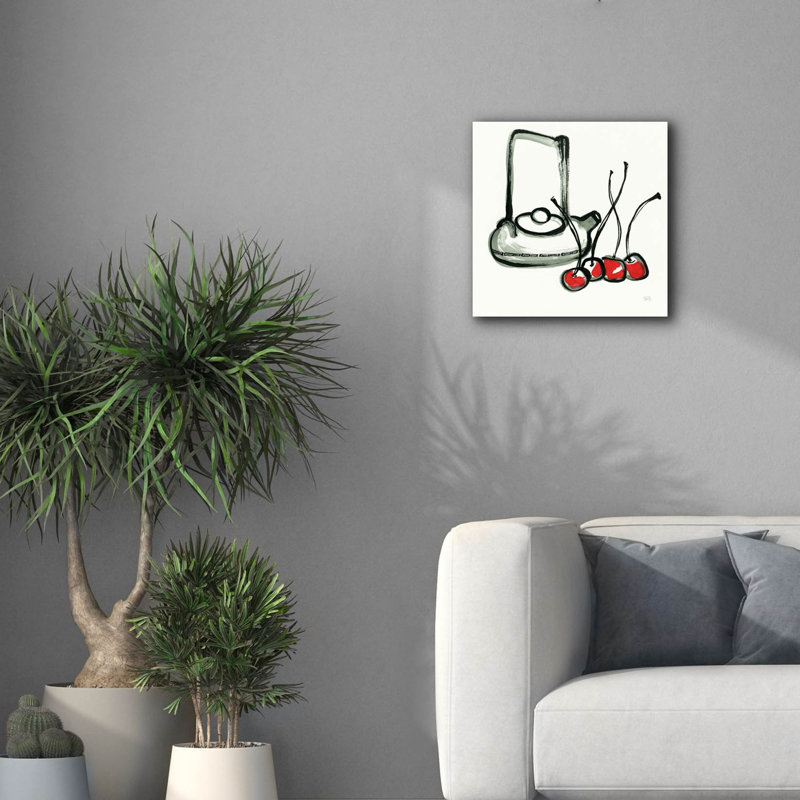 "Epic Graffiti" Tea And Cherries "par Chris Paschke, art mural sur toile, H 18 po x l 18 po x P 0,75 po