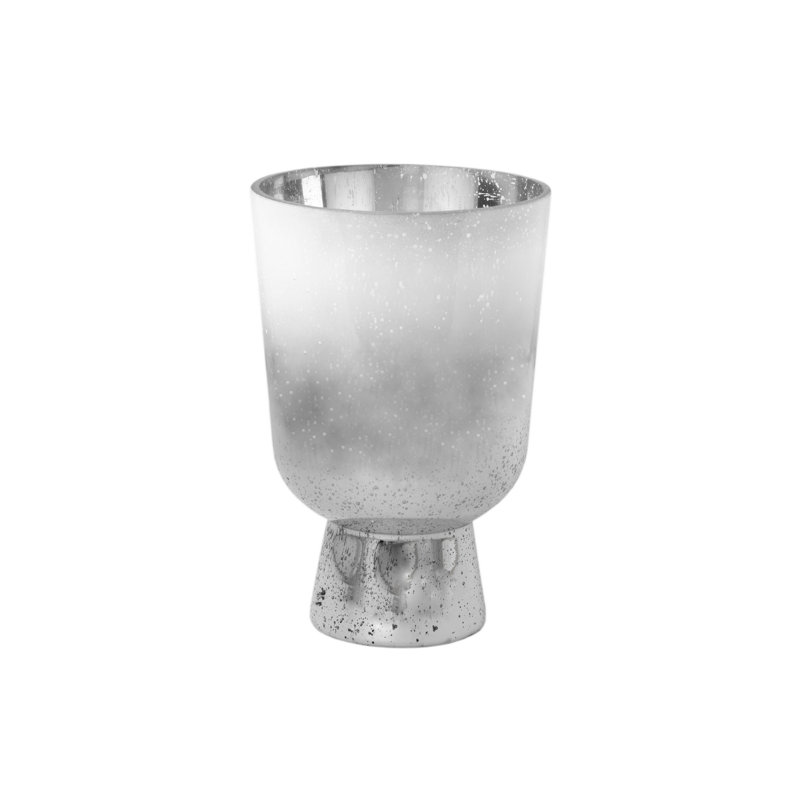 Philbrick Glass Table Vase, 30cm H x 20cm W x 12cm D, Silver
