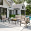 Aluminum Outdoor Conversation Set 5-Person Patio Set with Coffee Table-1207450016-1207450020