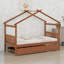 Lit en bois de pin massif avec lit gigogne-528272312