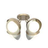 Brooklyn 4 - Light Double Shade Semi Flush Mount