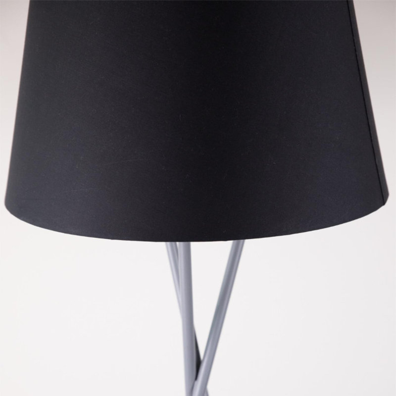 Casden 154cm Tripod Floor Lamp Set, Grey, Black