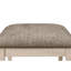Banc de chambre à coucher et de salle à manger rembourré gris craie, style transitionnel, bois massif, pieds carrés, banc à coussin épais de 76 mm d'épaisseur