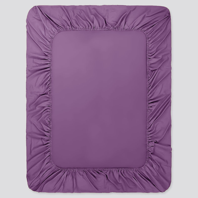Javiyon Flannel Brushed Fitted Sheet, King, Purple
