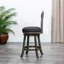 Tabouret de bar 30 po gris patiné avec housse en tissu gris anthracite - choix gris pivotant, rehausse l'apparence de l'espace-91321746