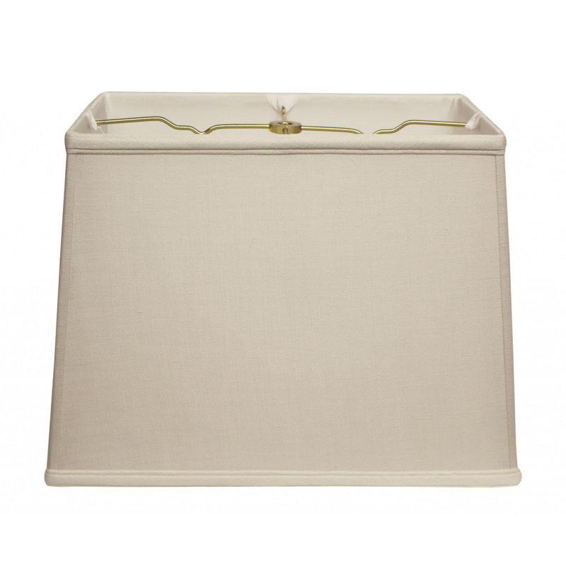 Abat-jour rectangulaire en lin pâle 14 ", Vanille