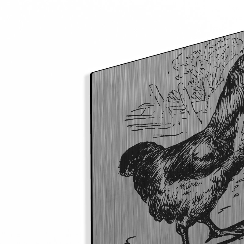 Art mural en métal «Garden Chicken» par Art Licensing Studio, H 12 po x l 12 po
