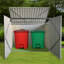 La remise à poubelle permet de ranger 2 poubelles en métal pour le rangement des ordures