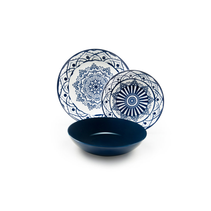 Boheme Blue Piece Dinnerware Set - Service for 6