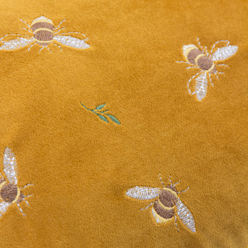 Asraa Yellow Rectangular Cushion Cover