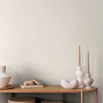 Slimline Stripe - Natural & White