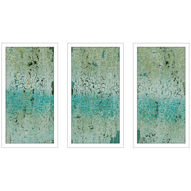 «Illusion AQ Asolo» par Lawrence Studios - cadre photo 3 pièces, impression, L 40,5 po x H 25,5 po x P 1 po, Cadre blanc