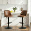 New upgraded backrest Swivel Upholstered Adjustable Height Counter & Bar Stool With Footrest-475365493
