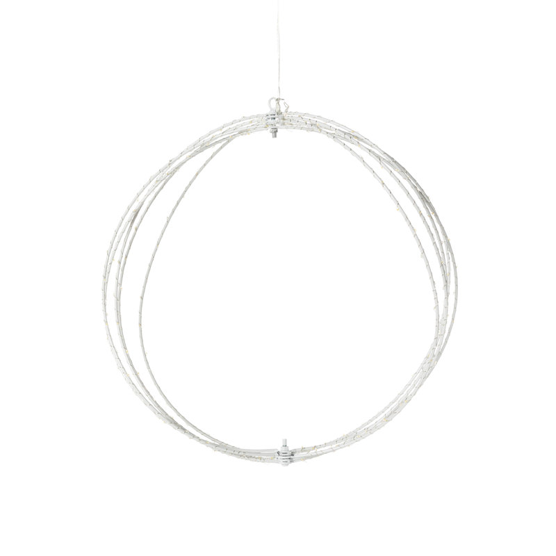 Twinkle Lit Sphere, White, Small, 15.75", White