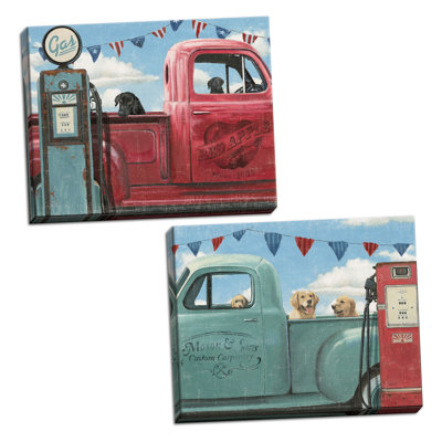 " Lets Go For A Ride I & II Crop " by James Wiens 2 - Pieces