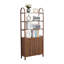 71'' Tall Etagere Arched Bookshelf with Storage Cabinet