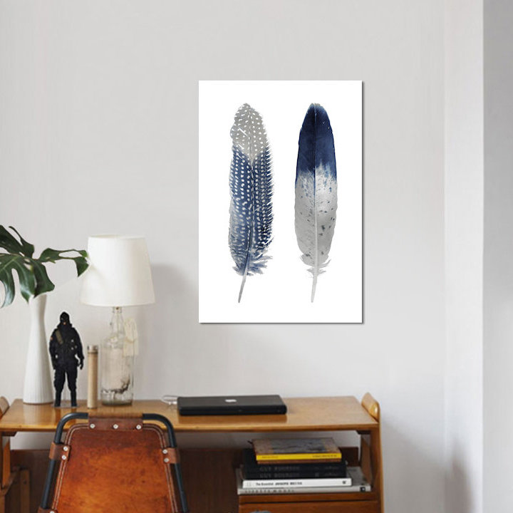 " Feather Pair " by Julia Bosco, 12" H x 8" W x 0.75" D
