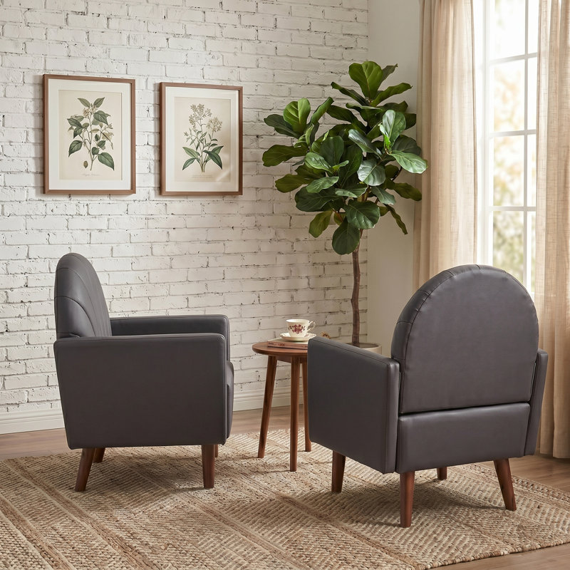 Ensemble de 2 fauteuils en forme de coquillage, Noir