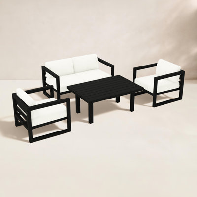 Smith 4 - Person Patio Conversation Set with Cushions