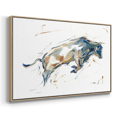 «Modern Bull Study I», reproduction encadrée sur toile