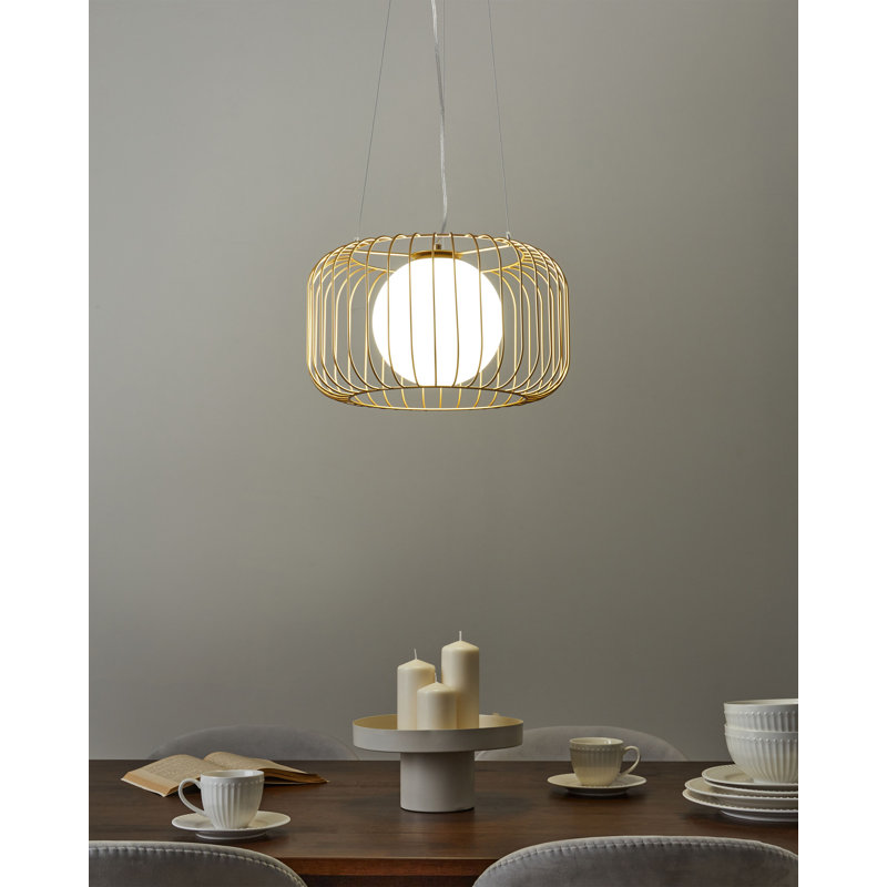 BAIROA 1 - Light Gold Caged Pendant
