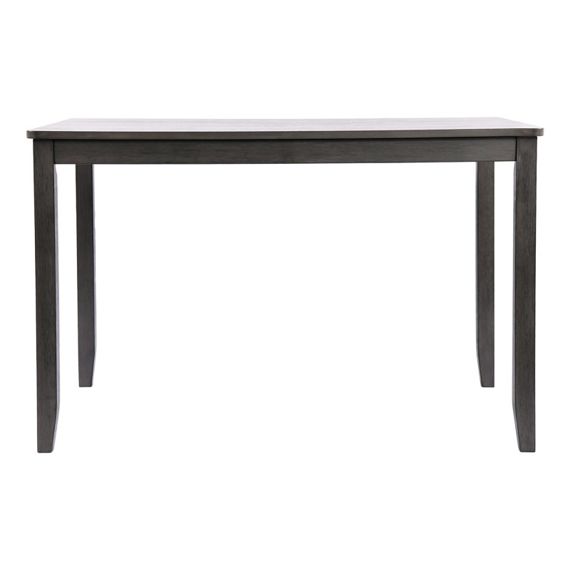 Majidah Solid Wood Base Dining Table, Gray