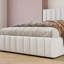 Lit plateforme en lin capitonné Juhi avec rangement relevable et support à lattes renforcé-1270230041-1270230042
