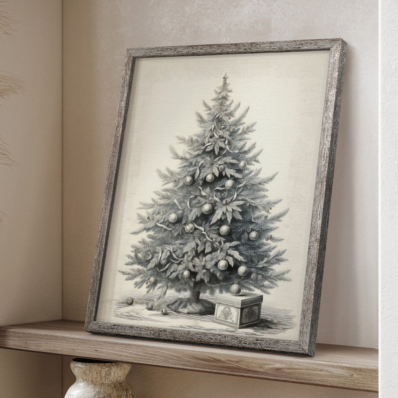 «Christmas Holiday Art CDLxxxix», reproduction d'art encadrée - bois massif, H 21 po x l 17 po