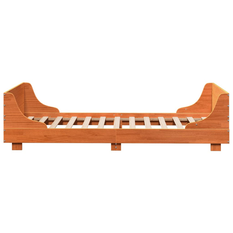 Solid Wood Bed Frame, Single (3'), Wax Brown