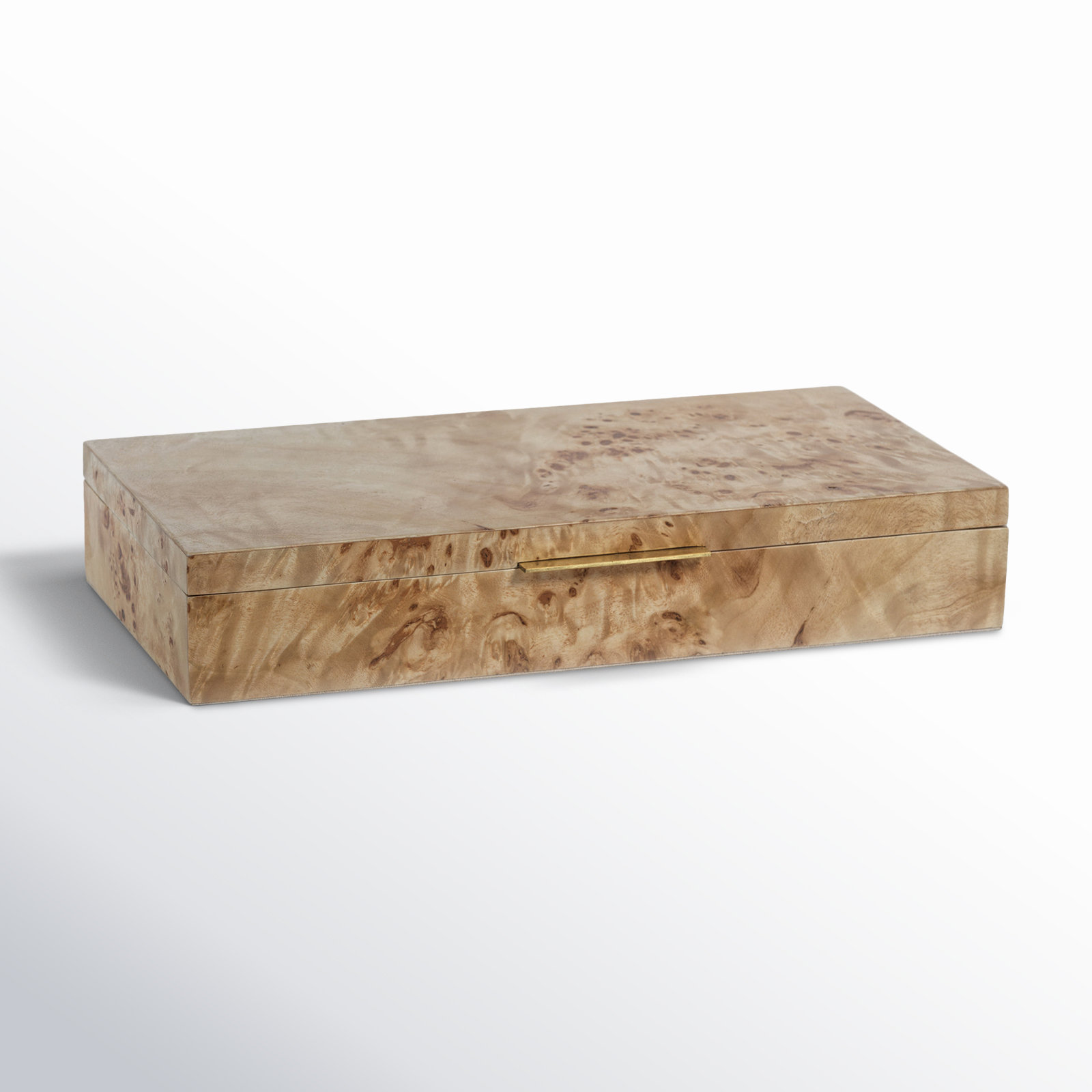 Monterey Burl Veneer Decorative Box, 2.5" H x 13" W x 6.5" D