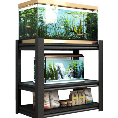 20 - 30 Gallon Metal Aquarium Stand, 34"w X 18"d 31.08"h, High Capacity, Easy Assembly, For Home Fish Tank Waterproof And , With Qr Code Instruction