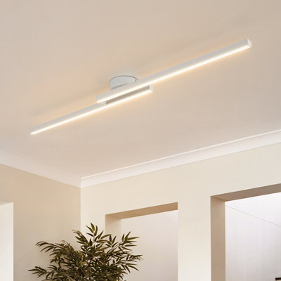 2 - Light Minimalist Linear Strip Led Semi Flush Mount