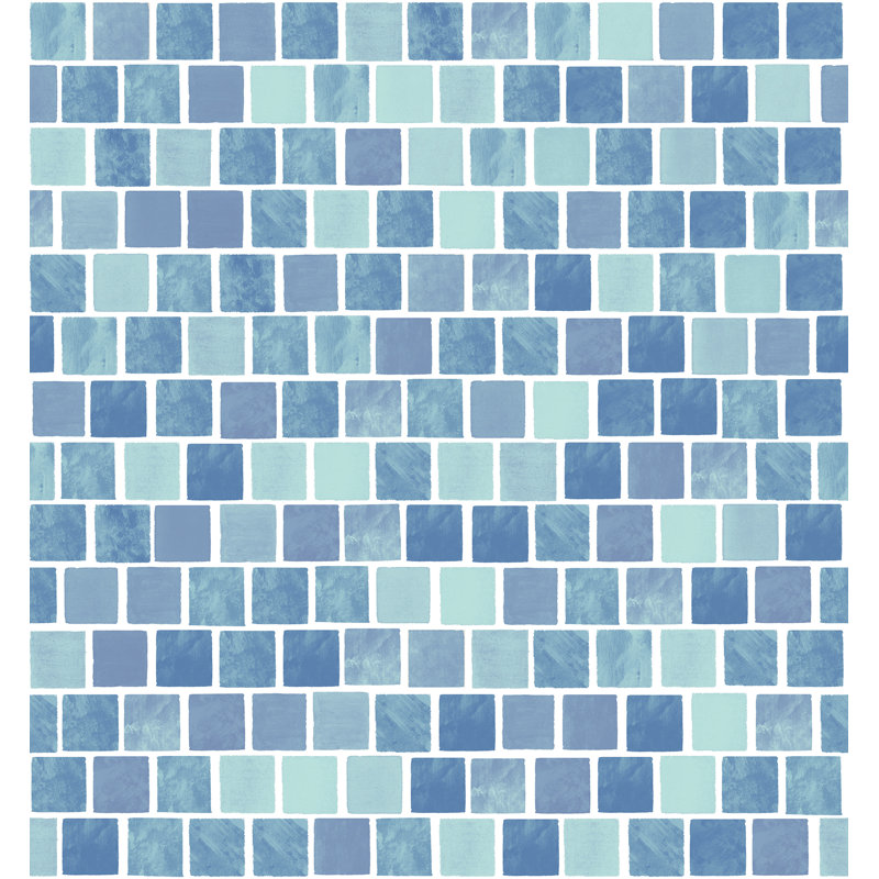 Rouleau de papier peint de tuiles décoratives yuki Osada Washi, Bleu