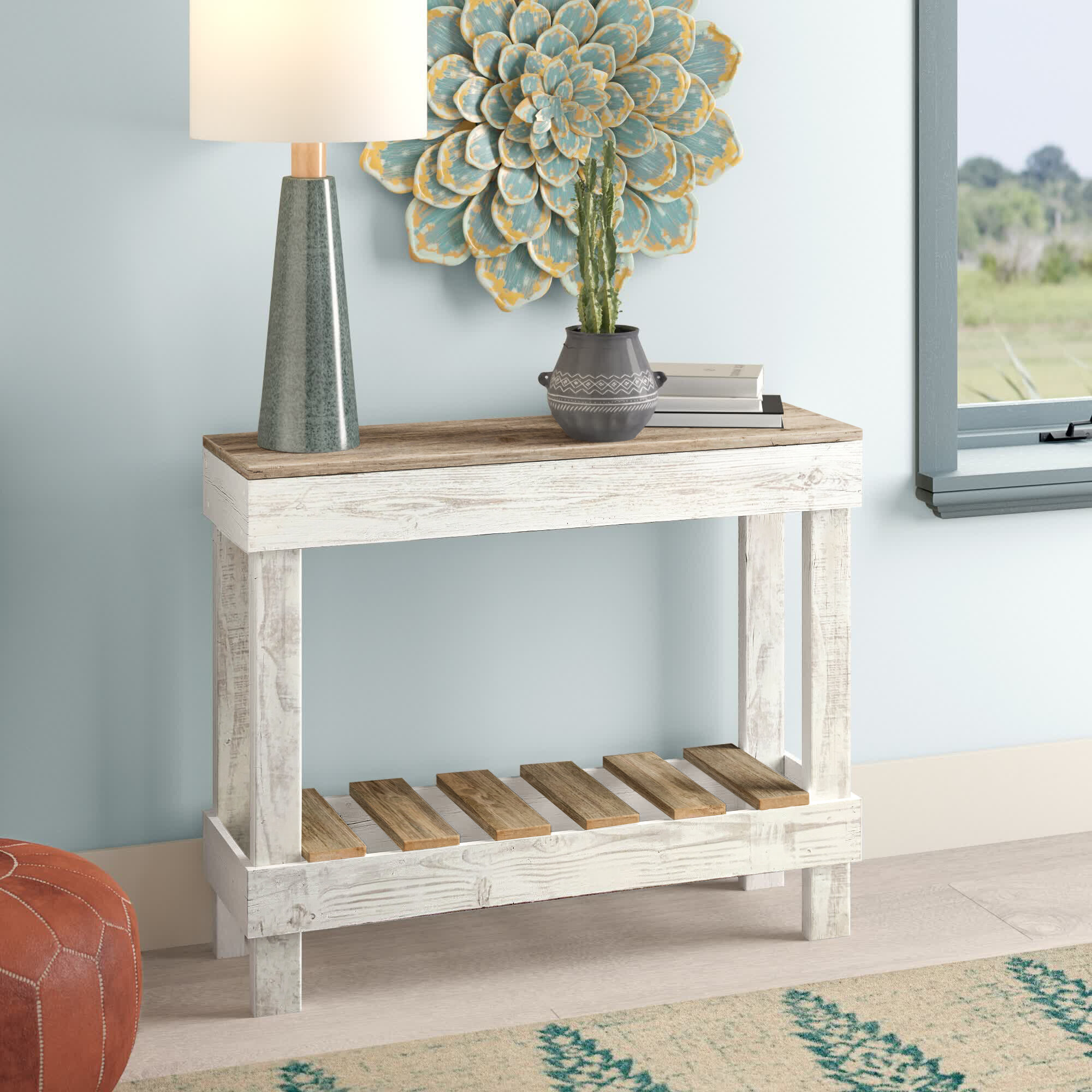 Mistana™ Topher Reclaimed Barnwood Sofa Table & Reviews | Wayfair