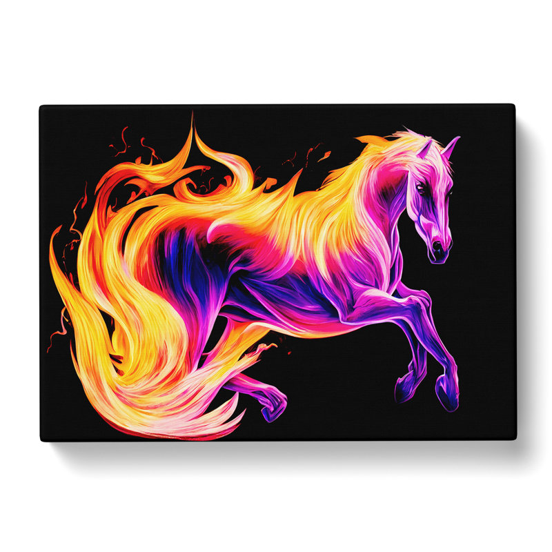 Revered Horse Abstract - Wrapped Canvas, 35cm H x 50cm W x 3cm D