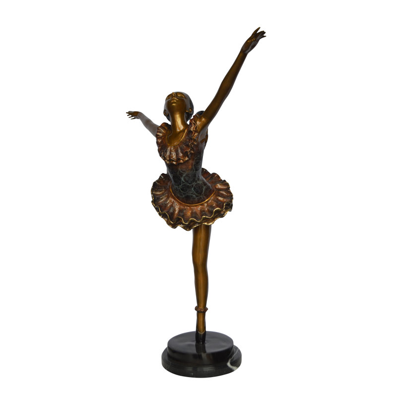 Statue en bronze de la danseuse de ballet de Séguis dansant sur un pied - Taille: L 35 po x l 14 po x H 47 po.