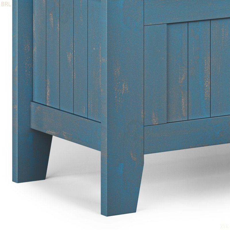 Acadian - Entryway Storage Bench, Blue