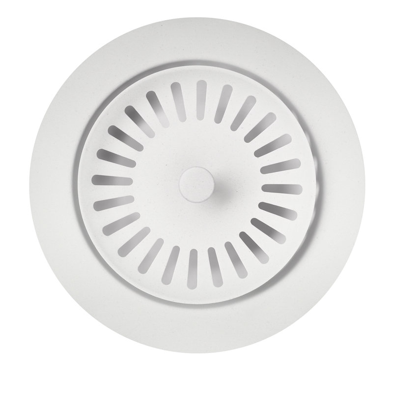 SILGRANIT-Matched Metal Disposal Waste Flange, White