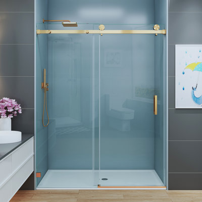 8" Square Corner Shower Door Handle - Double Sided Stainless Steel Pull Plate for 1/4" to 1/2" Thick Glass