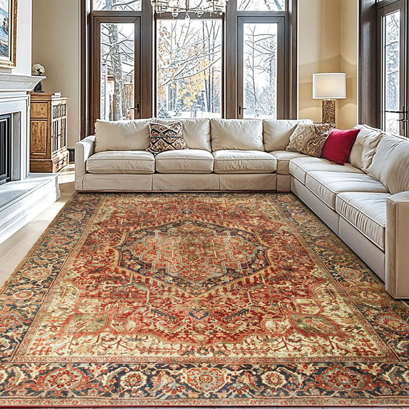 Camilla Vintage Look Shag Area Rug, Rectangle 40 x 60cm